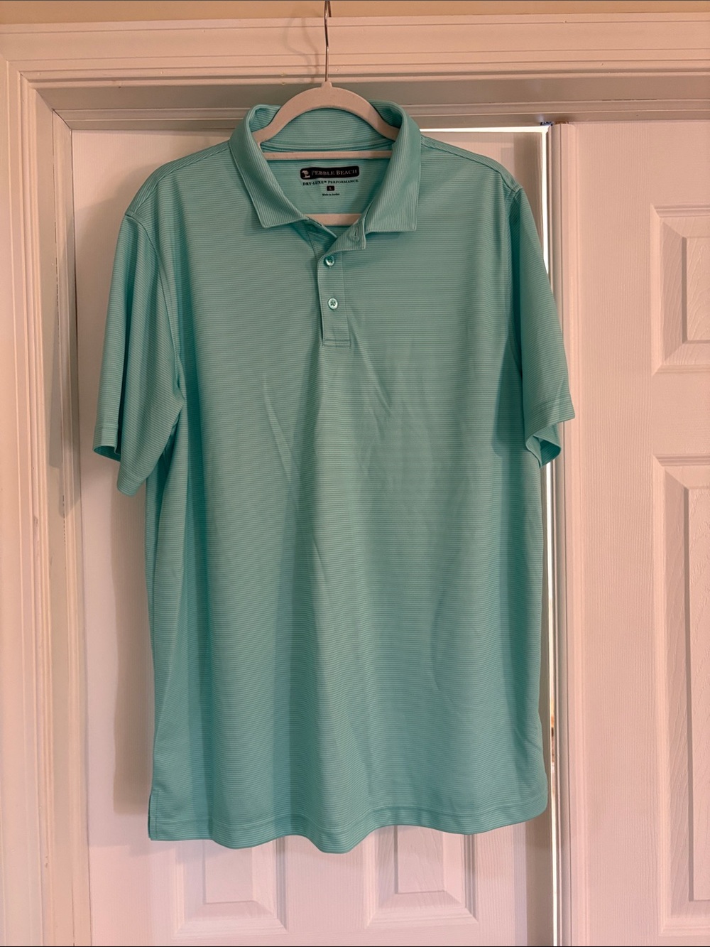 Pebble Beach Men's Aqua Golf Shirt